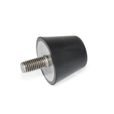 GN254-50-M10-12-55 Tapered Bmpr Stainless, Nat. Rubber, Threaded Stud